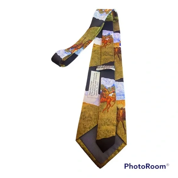 OPTIONS IN ART Men’s Necktie Degas, Race Horses by The Cleveland Museum of Art - Picture 2 of 6